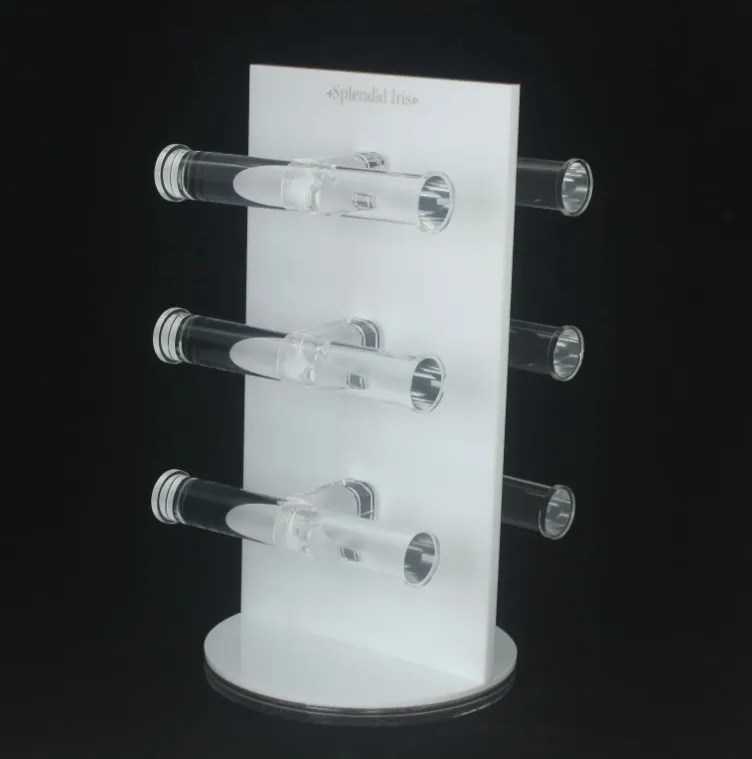 Custom Acrylic Bracelet Display Set Stand - Rotating Three-tiered Jewelry Holder with Logo for Retail Store Boutique