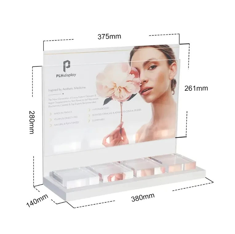 Custom Acrylic Display Stand Countertop LuciteCosmetic Rack