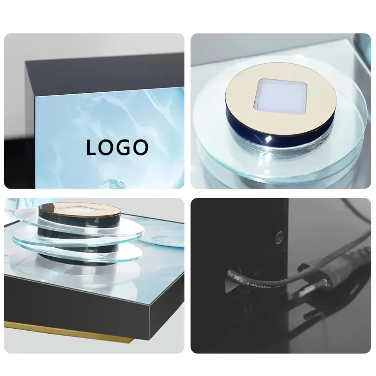 Custom Desktop Acrylic Makeup Display Stand for Cosmetics and Essential Oils Durable with LED Light for Retail Store Counters