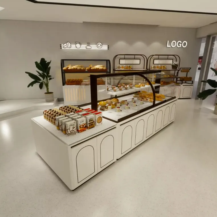 Cake Display Cabinet Bakery Iron Frame Bakery Furniture showcase for Dessert Shop