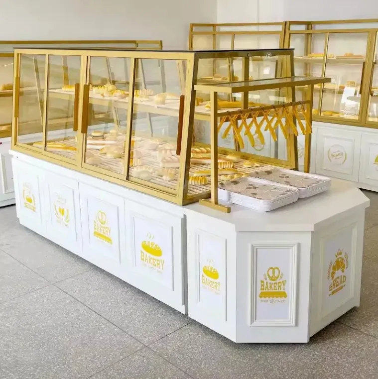 Cake Display Cabinet Bakery Iron Frame Bakery Furniture showcase for Dessert Shop